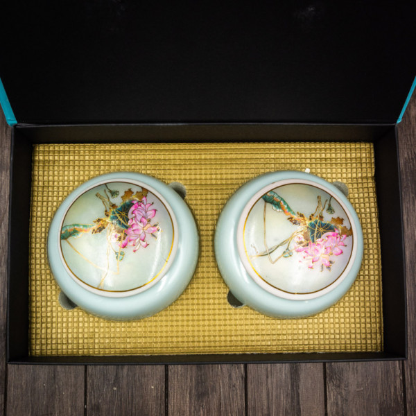 Подарунковий набір китайського чаю Зелений чай Мао Фен + Зелений чай Цун Мін 150 грам