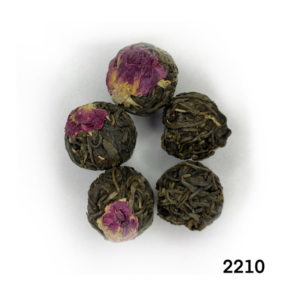 Sheng pu-erh associated with rose Dragon Pearl 5 pieces, 6.5 grams each