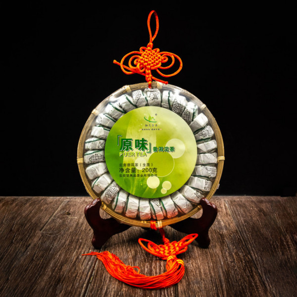 Чай Шен пуер Оригінальна бамбукова упаковка 30 шт