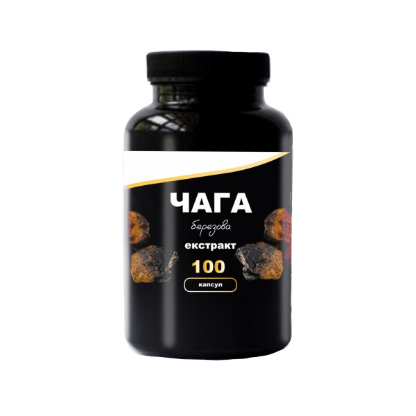 Chaga extract (birch mushroom) 100 capsules 50 grams