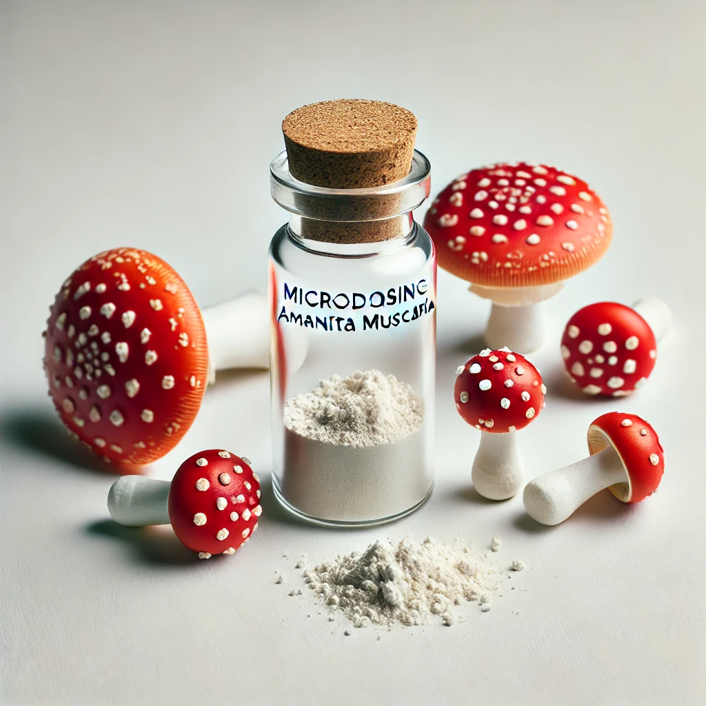 Microdosing of amanita, Mushroom red amanita in capsules